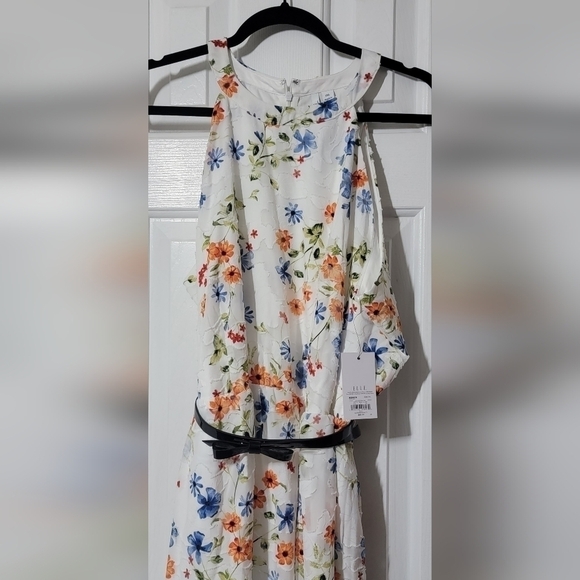 GORGEOUS ELLE midi summer dress, NWT, halter-style top, hi-low hem, XXL - Picture 2 of 11